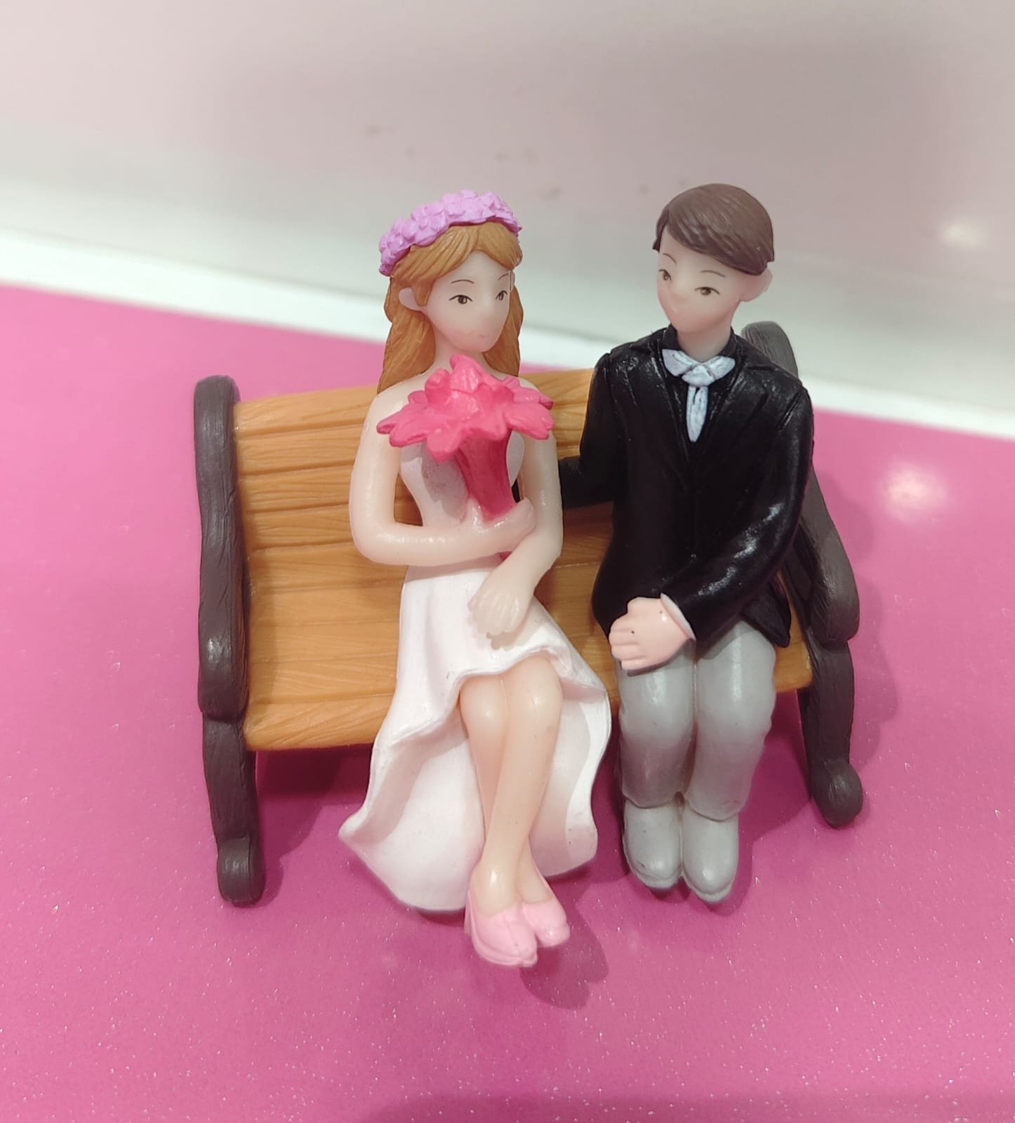 Romantic Couple Bench Love Figurine
