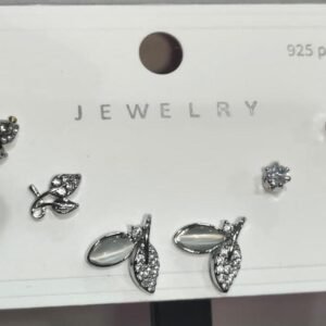925 Silver Leaf Stud Earrings