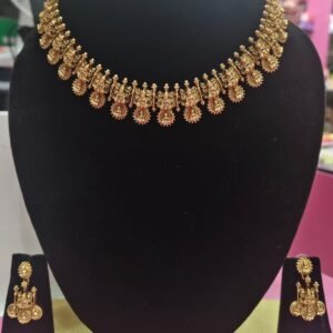 Lakshmi Temple Gold Necklace Set